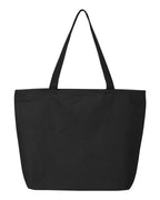 Q-Tees Q611, 25l Zippered Tote, Black