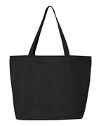 Q-Tees Q611, 25l Zippered Tote, Black