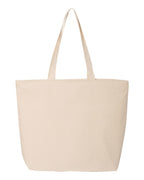 Q-Tees Q611, 25l Zippered Tote, Natural