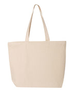 Q-Tees Q611, 25l Zippered Tote, Natural