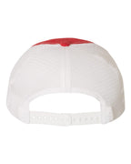 Richardson 111, 4331 Garment-washed Trucker Cap, Red/ White