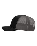 Richardson 112, Snapback Trucker Cap, Black/ Charcoal