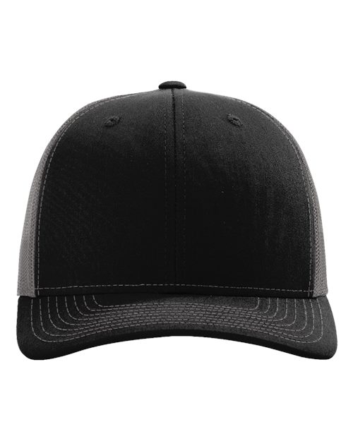 Richardson 112, Snapback Trucker Cap, Black/ Charcoal