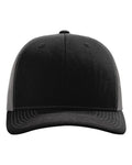 Richardson 112, Snapback Trucker Cap, Black/ Charcoal