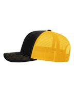 Richardson 112, Snapback Trucker Cap, Black/ Gold