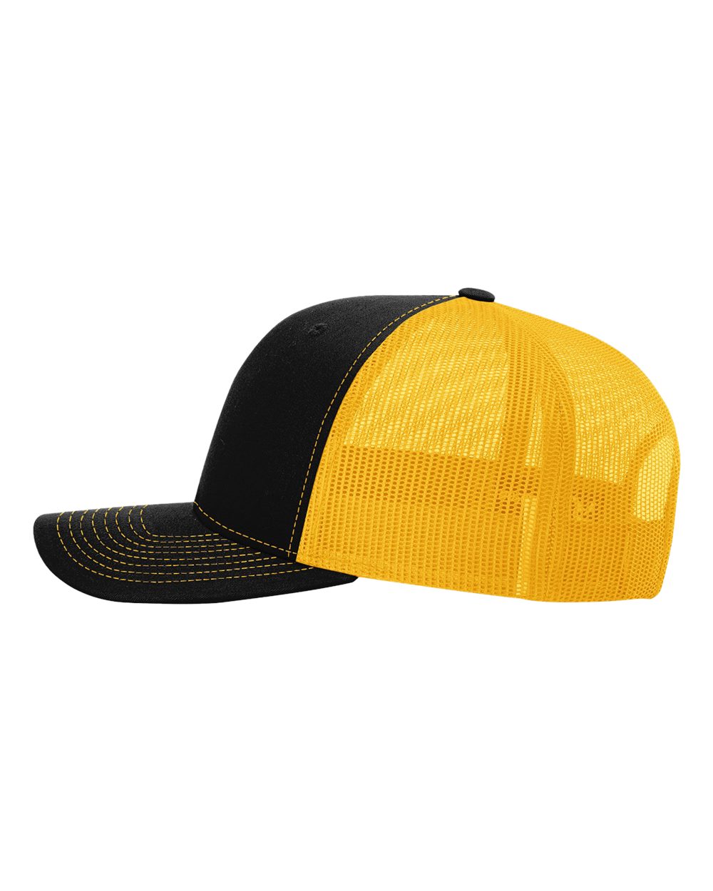 Richardson 112, Snapback Trucker Cap, Black/ Gold