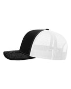 Richardson 112, Snapback Trucker Cap, Black/ White