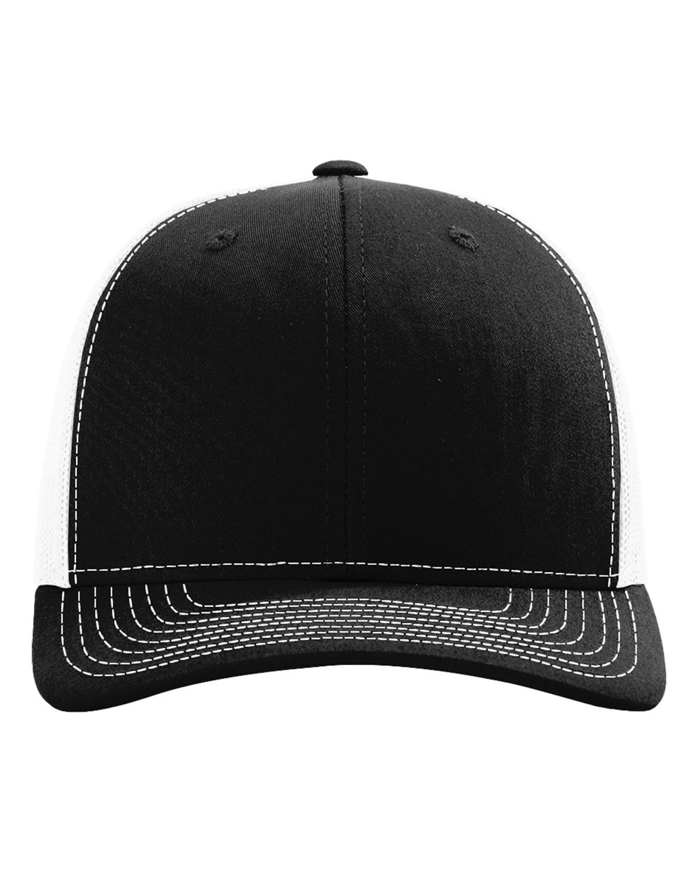 Richardson 112, Snapback Trucker Cap, Black/ White