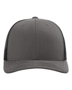 Richardson 112, Snapback Trucker Cap, Charcoal/ Black