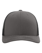 Richardson 112, Snapback Trucker Cap, Charcoal/ Black