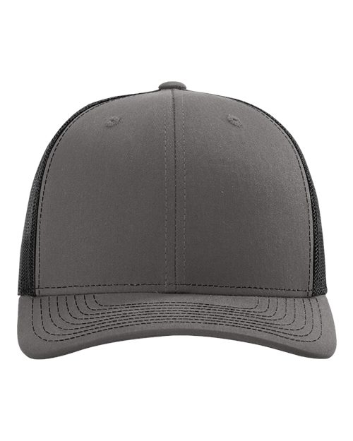 Richardson 112, Snapback Trucker Cap, Charcoal/ Black