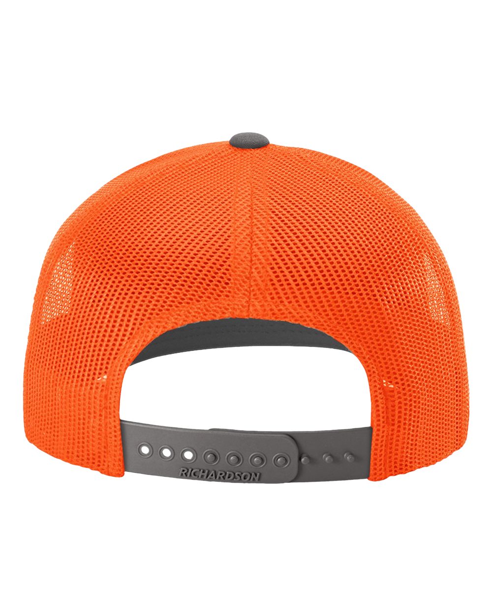 Richardson 112, Snapback Trucker Cap, Charcoal/ Neon Orange
