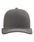 Richardson 112, Snapback Trucker Cap, Charcoal/ White