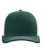 Richardson 112, Snapback Trucker Cap, Dark Green/ White