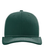 Richardson 112, Snapback Trucker Cap, Dark Green/ White