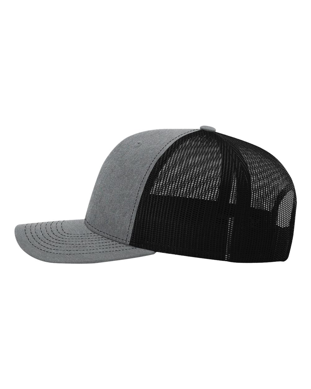 Richardson 112, Snapback Trucker Cap, Heather Grey/ Black
