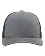 Richardson 112, Snapback Trucker Cap, Heather Grey/ Black