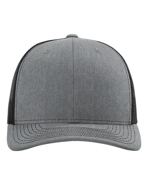 Richardson 112, Snapback Trucker Cap, Heather Grey/ Black