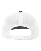 Richardson 112, Snapback Trucker Cap, Maroon/ White