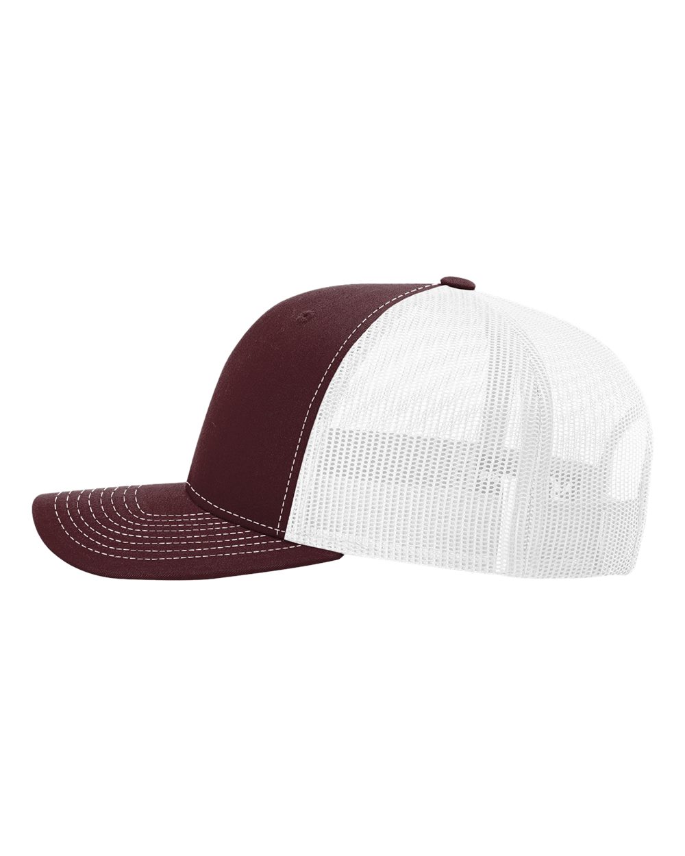 Richardson 112, Snapback Trucker Cap, Maroon/ White