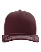 Richardson 112, Snapback Trucker Cap, Maroon/ White