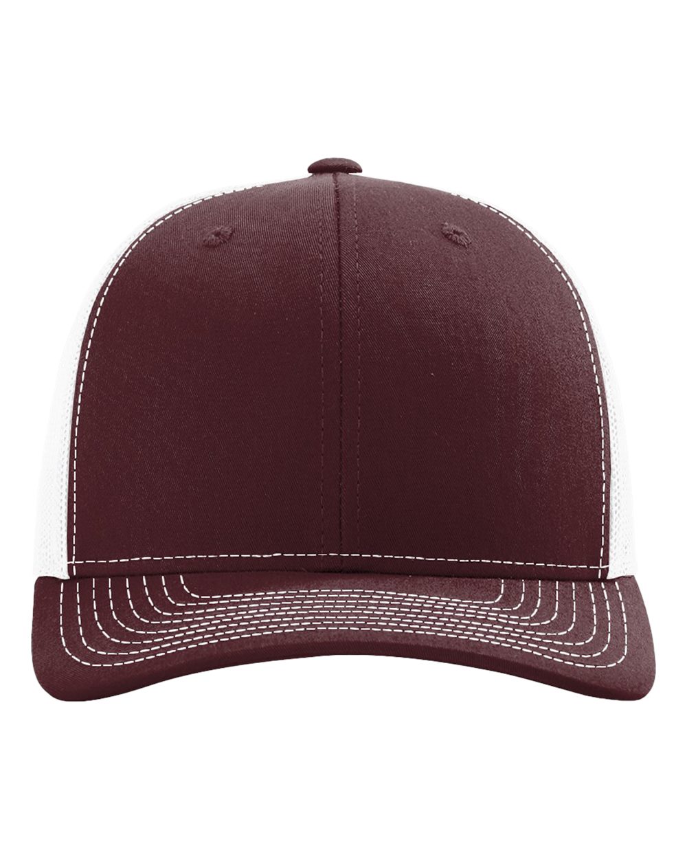 Richardson 112, Snapback Trucker Cap, Maroon/ White