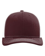 Richardson 112, Snapback Trucker Cap, Maroon/ White