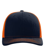 Richardson 112, Snapback Trucker Cap, Navy/ Orange