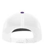 Richardson 112, Snapback Trucker Cap, Purple/ White