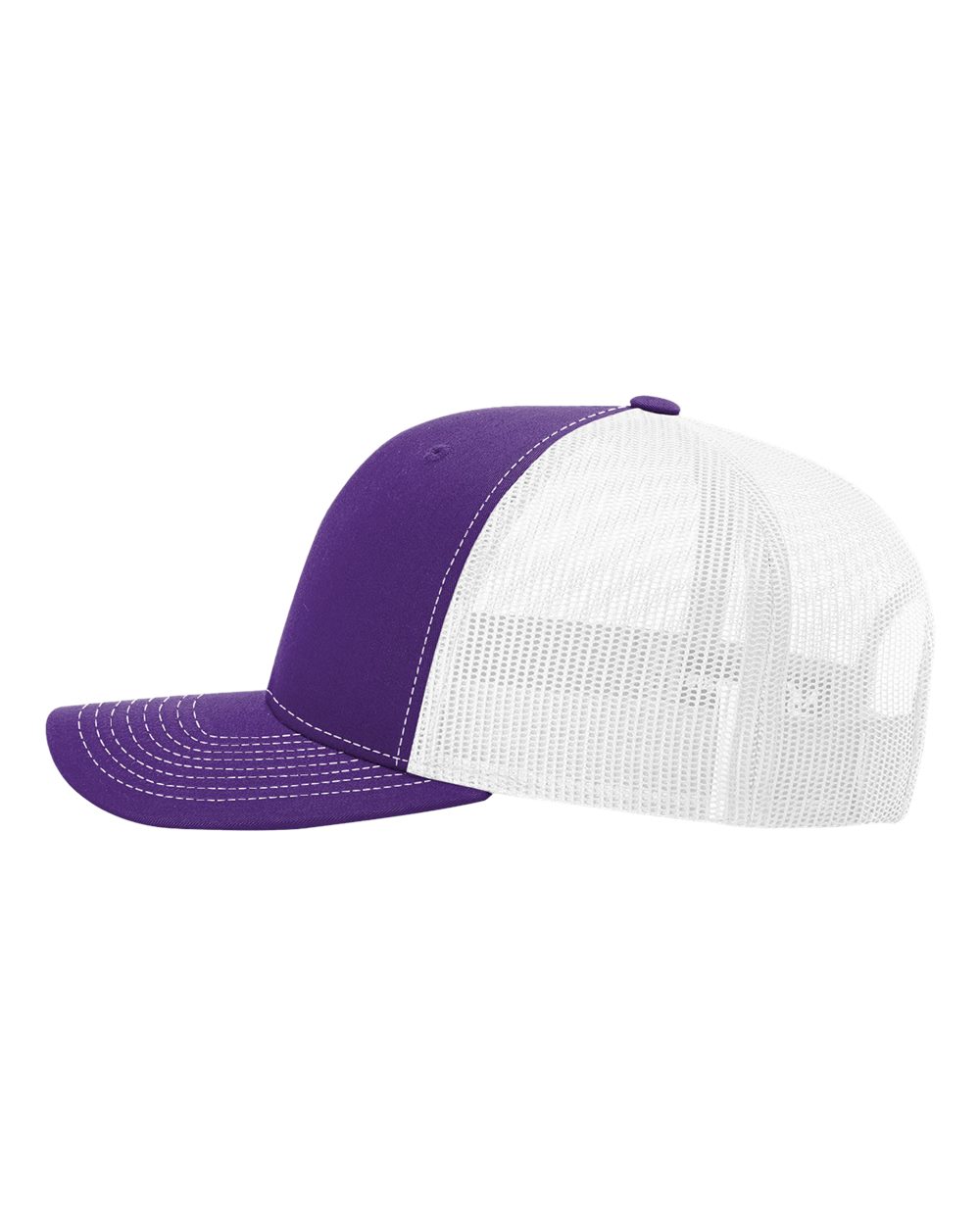 Richardson 112, Snapback Trucker Cap, Purple/ White