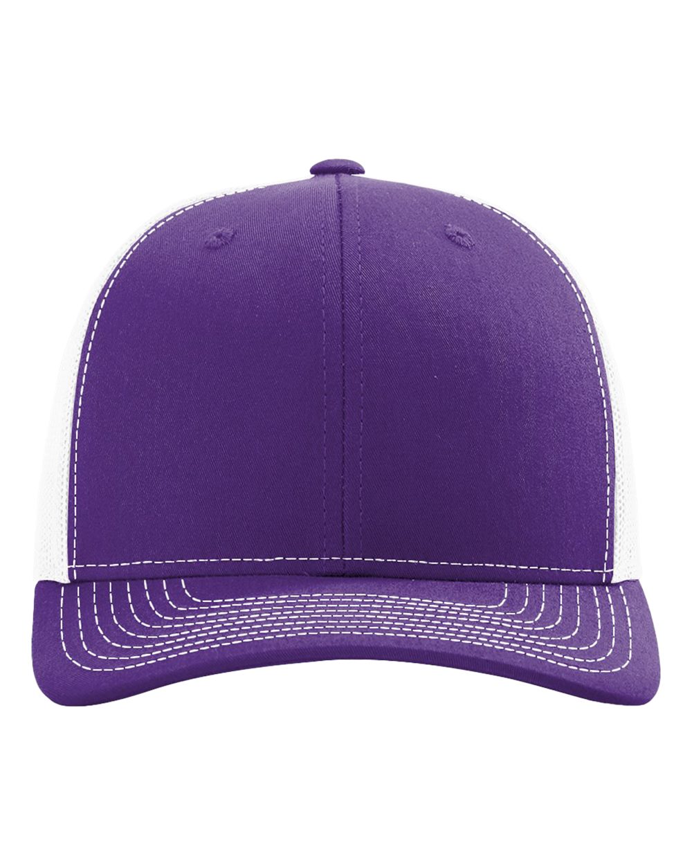 Richardson 112, Snapback Trucker Cap, Purple/ White