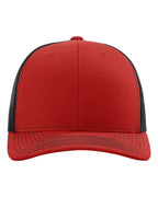 Richardson 112, Snapback Trucker Cap, Red/ Black