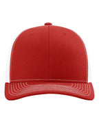 Richardson 112, Snapback Trucker Cap, Red/ White
