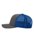 Richardson 112, Snapback Trucker Cap, Charcoal/ Royal