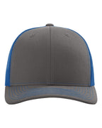 Richardson 112, Snapback Trucker Cap, Charcoal/ Royal