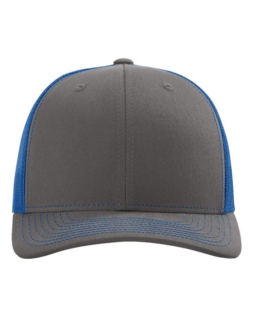 Richardson 112, Snapback Trucker Cap, Charcoal/ Royal