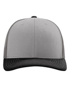 Richardson 112, Snapback Trucker Cap, Grey/ Charcoal/ Black