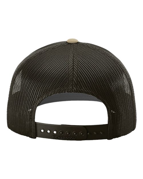 Richardson 112, Snapback Trucker Cap, Khaki/ Coffee
