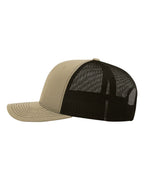 Richardson 112, Snapback Trucker Cap, Khaki/ Coffee