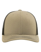 Richardson 112, Snapback Trucker Cap, Khaki/ Coffee