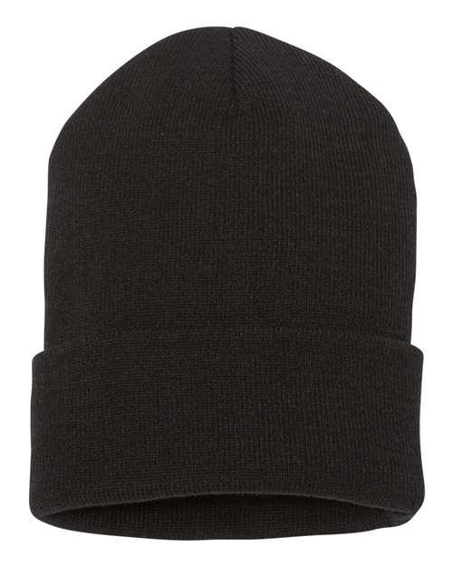 YP Classics 1501KC, Cuffed Beanie, Black