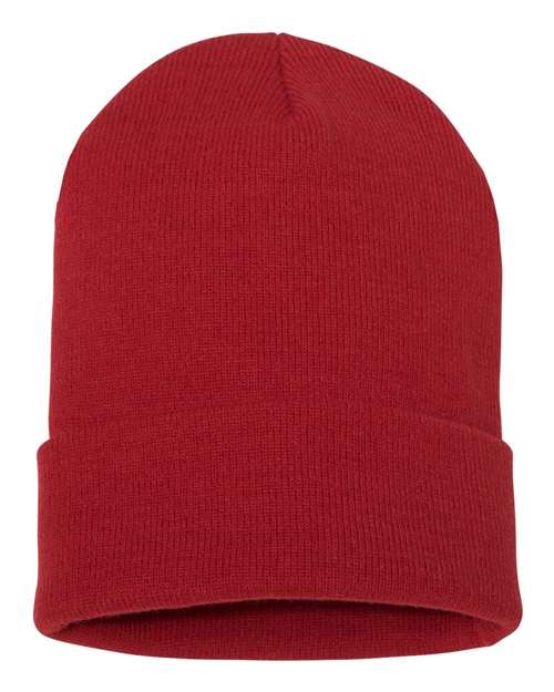 YP Classics 1501KC, Cuffed Beanie, Red