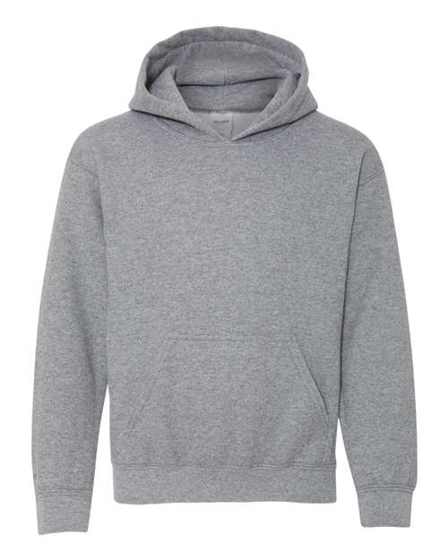 Gildan 18500B, Youth Heavy Blend Hooded Sweatshirt, Graphite Heather
