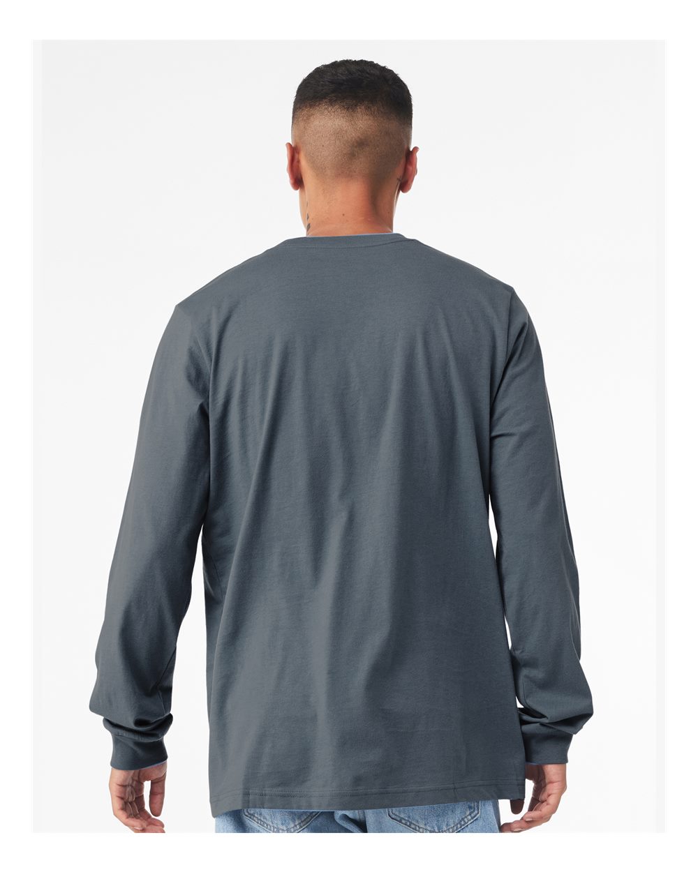 BELLA + CANVAS 3501, T-Shirts - Long Sleeve, Steel Blue