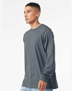 BELLA + CANVAS 3501, T-Shirts - Long Sleeve, Steel Blue