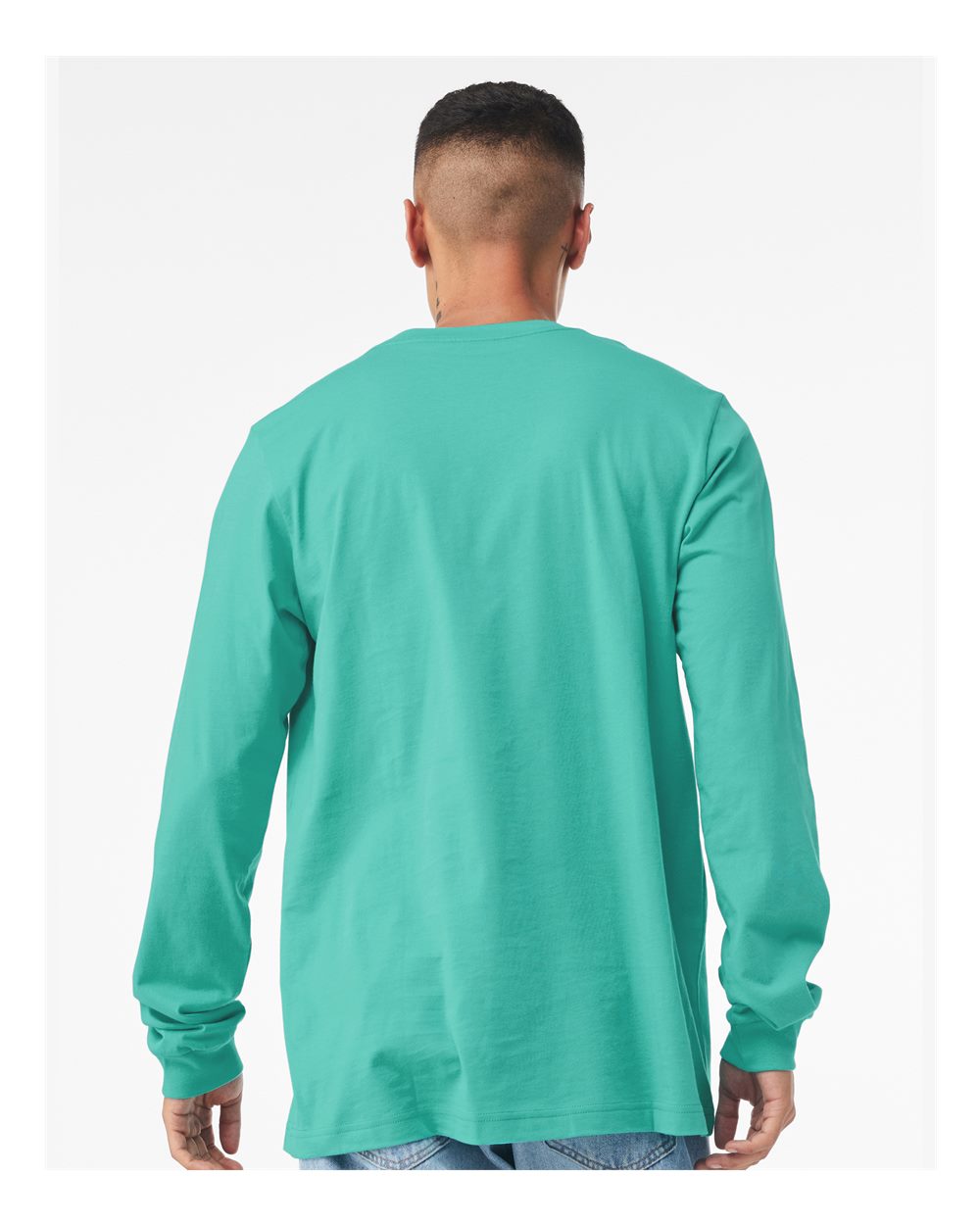 BELLA + CANVAS 3501, T-Shirts - Long Sleeve, Teal