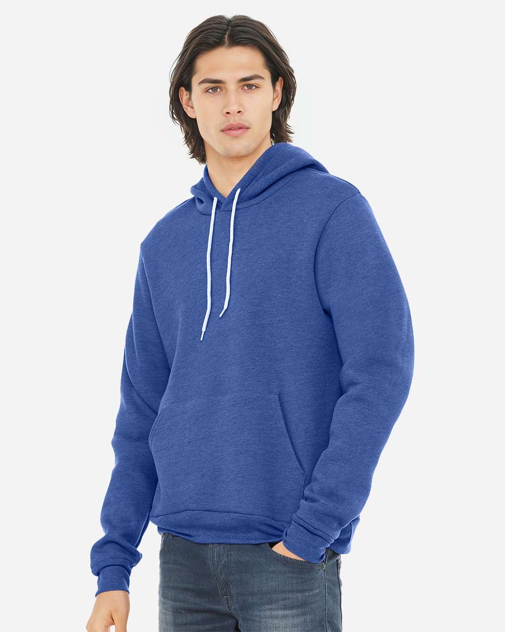 BELLA + CANVAS 3719, Fleece - Premium - Hood, Heather True Royal