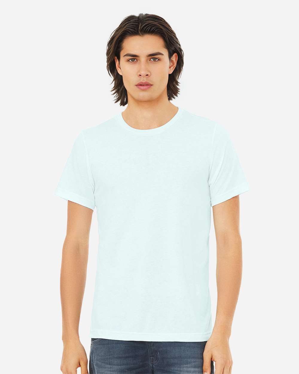 BELLA + CANVAS 3413, T-Shirts - Premium, Ice Blue Triblend