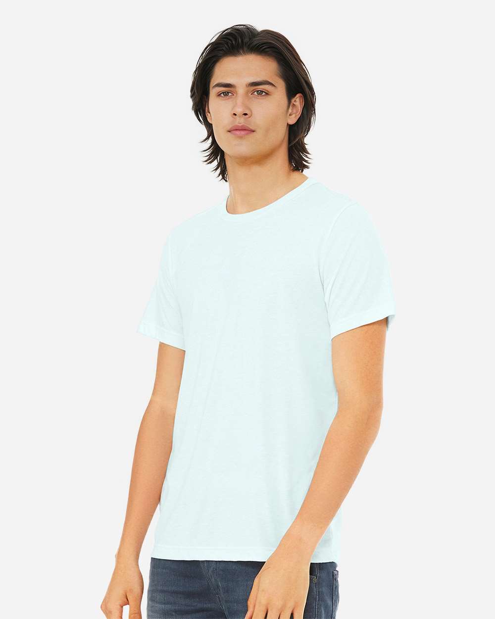 BELLA + CANVAS 3413, T-Shirts - Premium, Ice Blue Triblend