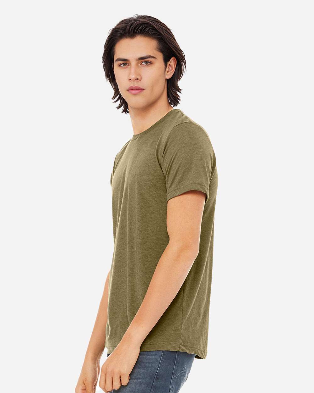 BELLA + CANVAS 3413, T-Shirts - Premium, Olive Triblend